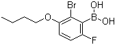 (2-溴-3-丁氧基-6-氟苯基)硼酸分子结构 (CAS 1072951-95-1)