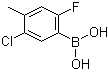 (5-氯-2-氟-4-甲基苯基)硼酸分子结构 (CAS 1072952-42-1)