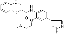 N-[2-[2-(二甲基氨基)乙氧基]-4-(1H-吡唑-4-基)苯基]-2,3-二氢-1,4-苯并二恶烷-2-甲酰胺分子结构 (CAS 1072959-67-1)