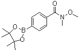 4-(N-甲氧基-N-甲基氨基甲酰基)苯硼酸频哪醇酯分子结构 (CAS 1073353-58-8)