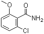 2-氯-6-甲氧基苯甲酰胺分子结构 (CAS 107485-43-8)