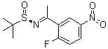 [S(R)]-N-[1-(2-氟-5-硝基苯基)亚乙基]-2-甲基-2-丙烷亚磺酰胺分子结构 (CAS 1076160-56-9)