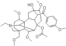 草乌甲素分子结构 (CAS 107668-79-1)