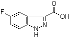 5-氟吲唑-3-羧酸分子结构 (CAS 1077-96-9)