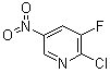 2-氯-3-氟-5-硝基吡啶分子结构 (CAS 1079179-12-6)