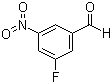 5-硝基-3-氟苯甲醛分子结构 (CAS 108159-96-2)