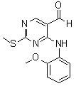 4-[(2-甲氧基苯基)氨基]-2-(甲硫基)-5-嘧啶甲醛分子结构 (CAS 1082600-09-6)
