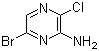 3-氯-6-溴吡嗪-2-胺分子结构 (CAS 1082843-72-8)