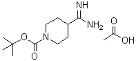 4-(氨基亚胺甲基)-1-哌啶羧酸叔丁酯乙酸盐分子结构 (CAS 1082950-23-9)