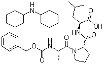 N-[(Phenylmethoxy)carbonyl]-L-alanyl-L-prolyl-L-leucine (dicyclohexylammonium) salt molecular structure (CAS 108321-20-6)