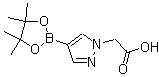 4-(4,4,5,5-四甲基-1,3,2-二氧杂环戊硼烷-2-基)-1H-吡唑-1-乙酸分子结构 (CAS 1083326-41-3)