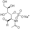 2-(乙酰氨基)-2-脱氧-D-葡萄糖 3-(硫酸氢酯)单钠盐分子结构 (CAS 108347-95-1)