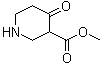 4-哌啶酮-3-甲酸甲酯分子结构 (CAS 108554-34-3)