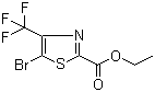 5-溴-4-(三氟甲基)-2-噻唑甲酸乙酯分子结构 (CAS 1086393-21-6)