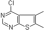 4-氯-5,6-二甲基噻吩并[2,3-d]嘧啶分子结构 (CAS 108831-68-1)