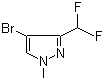 4-Bromo-3-difluoromethyl-1-methylpyrazole molecular structure (CAS 1089212-38-3)