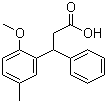 3-(2-Methoxy-5-methylphenyl)-3-phenylpropanoic acid molecular structure (CAS 109089-77-2)