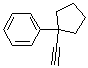 (1-乙炔基环戊基)苯分子结构 (CAS 1092352-06-1)
