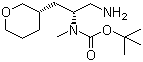 N-[(1R)-1-(氨基甲基)-2-[(3S)-四氢-2H-吡喃-3-基]乙基]-N-甲基氨基甲酸叔丁酯分子结构 (CAS 1093865-09-8)