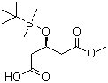 (3R)-3-叔丁基二甲基硅氧基戊二酸单甲酯分子结构 (CAS 109744-49-2)