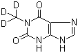 1-甲基黄嘌呤-D3分子结构 (CAS 109987-37-3)