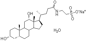 牛磺去氧胆酸钠一水合物分子结构 (CAS 110026-03-4)