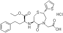 Temocapril hydrochloride molecular structure (CAS 110221-44-8)