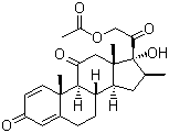 16-甲基泼尼松醋酸酯分子结构 (CAS 1106-03-2)