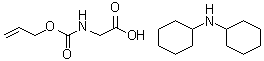 N-[(2-丙烯基氧基)羰基]甘氨酸(二环己基铵)盐分子结构 (CAS 110637-40-6)