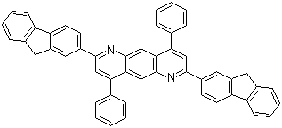 2,7-二(9H-芴-2-基)-4,9-二苯基吡啶并[2,3-g]喹啉分子结构 (CAS 1110276-72-6)