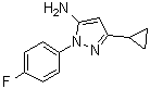3-环丙基-1-(4-氟苯基)-1H-吡唑-5-胺分子结构 (CAS 1114957-51-5)