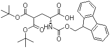 N-(9-芴甲氧羰基)-gamma-羧基-D-谷氨酸 gamma-二叔丁酯分子结构 (CAS 111662-65-8)