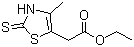 2-巯基-4-甲基-5-噻唑甲酸乙酯分子结构 (CAS 111874-19-2)