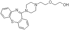 Quetiapine molecular structure (CAS 111974-69-7)