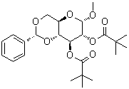 Methyl 4,6-O-[(R)-phenylmethylene]-alpha-D-glucopyranoside 2,3-bis(2,2-dimethylpropanoate) molecular structure (CAS 112317-67-6)
