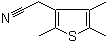 3-(氰基甲基)-2,4,5-三甲基噻吩分子结构 (CAS 112440-49-0)