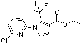 1-(6-氯吡啶-2-基)-5-三氟甲基-1H-吡唑-4-羧酸乙酯分子结构 (CAS 1128268-00-7)