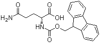 N-[9H-芴-9-基甲氧羰基]-D-谷氨酰胺分子结构 (CAS 112898-00-7)