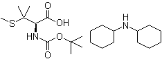N-[叔丁氧羰基]-3-甲硫基-L-缬氨酸二环己基铵盐分子结构 (CAS 112898-23-4)