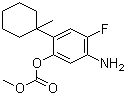 5-氨基-4-氟-2-(1-甲基环己基)苯基甲基碳酸酯分子结构 (CAS 1132668-42-8)