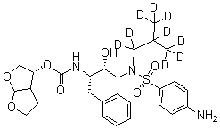 九氘代地瑞拉为分子结构 (CAS 1133378-37-6)