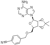 5'-O-[(4-Cyanophenyl)methyl]-2',3'-O-(1-methylethylidene)adenosine molecular structure (CAS 1134156-51-6)