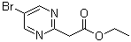 5-溴-2-嘧啶乙酸乙酯分子结构 (CAS 1134327-91-5)