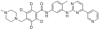 4-[(4-Methyl-1-piperazinyl)methyl]-N-(4-methyl-3-{[4-(3-pyridinyl)-2-pyrimidinyl]amino}phenyl)(2H4)benzamide molecular structure (CAS 1134803-16-9)