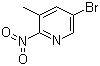 5-溴-3-甲基-2-硝基吡啶分子结构 (CAS 114042-02-3)
