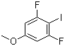 1,3-二氟-2-碘-5-甲氧基苯分子结构 (CAS 1140622-69-0)