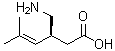 (3S)-3-(氨基甲基)-5-甲基-4-己烯酸分子结构 (CAS 1141362-54-0)