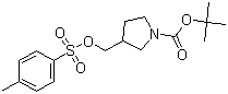 1-(叔丁氧羰基)-3-[[(对甲苯基磺酰基)氧基]甲基]吡咯烷分子结构 (CAS 114214-70-9)