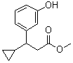 Methyl 3-cyclopropyl-3-(3-hydroxyphenyl)propanoate molecular structure (CAS 1142224-62-1)