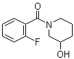 (2-氟苯基)(3-羟基-1-哌啶基)甲酮分子结构 (CAS 1146080-21-8)
